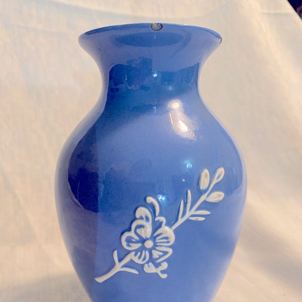 Blue Ceramic Vase (vintage)